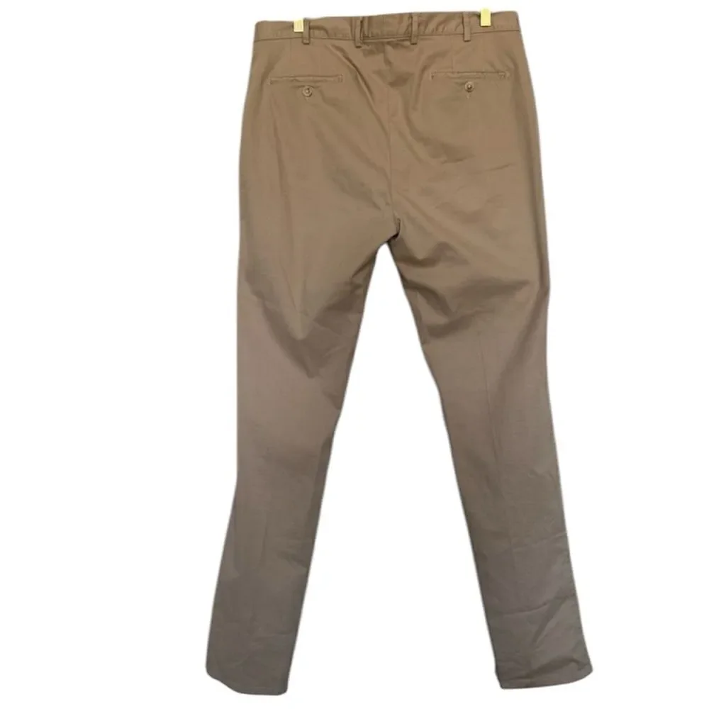 Peter Millar Pilot Twill Flat Front Trousers Khaki Size 35